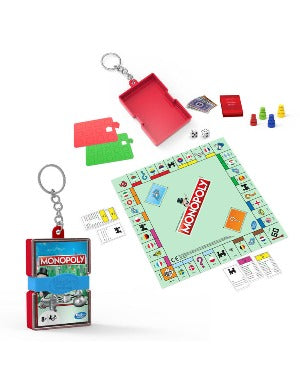 Mini Monopoly game on a keychain