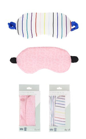Sleep masks with matching pouches