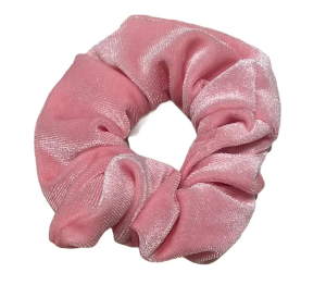 Light pink small velvet scrunchie