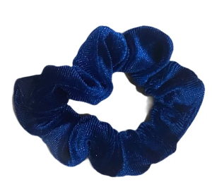 royal blue small velvet scrunchie