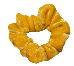 yellow small velvet scrunchie